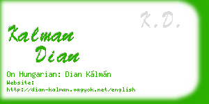 kalman dian business card